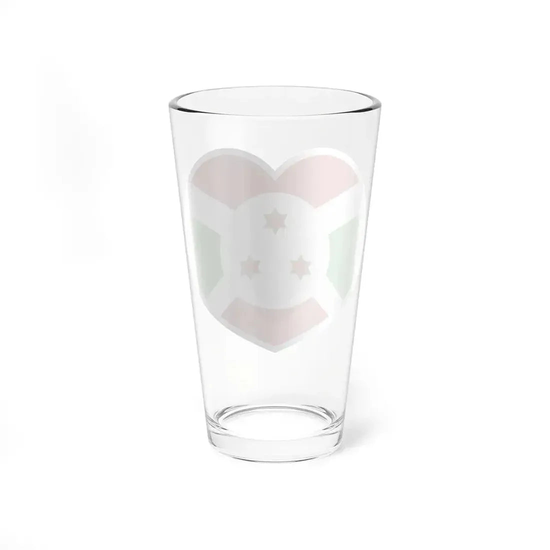 Heart Flag of Burundi - Pint Glass 16oz - Go Mug Yourself