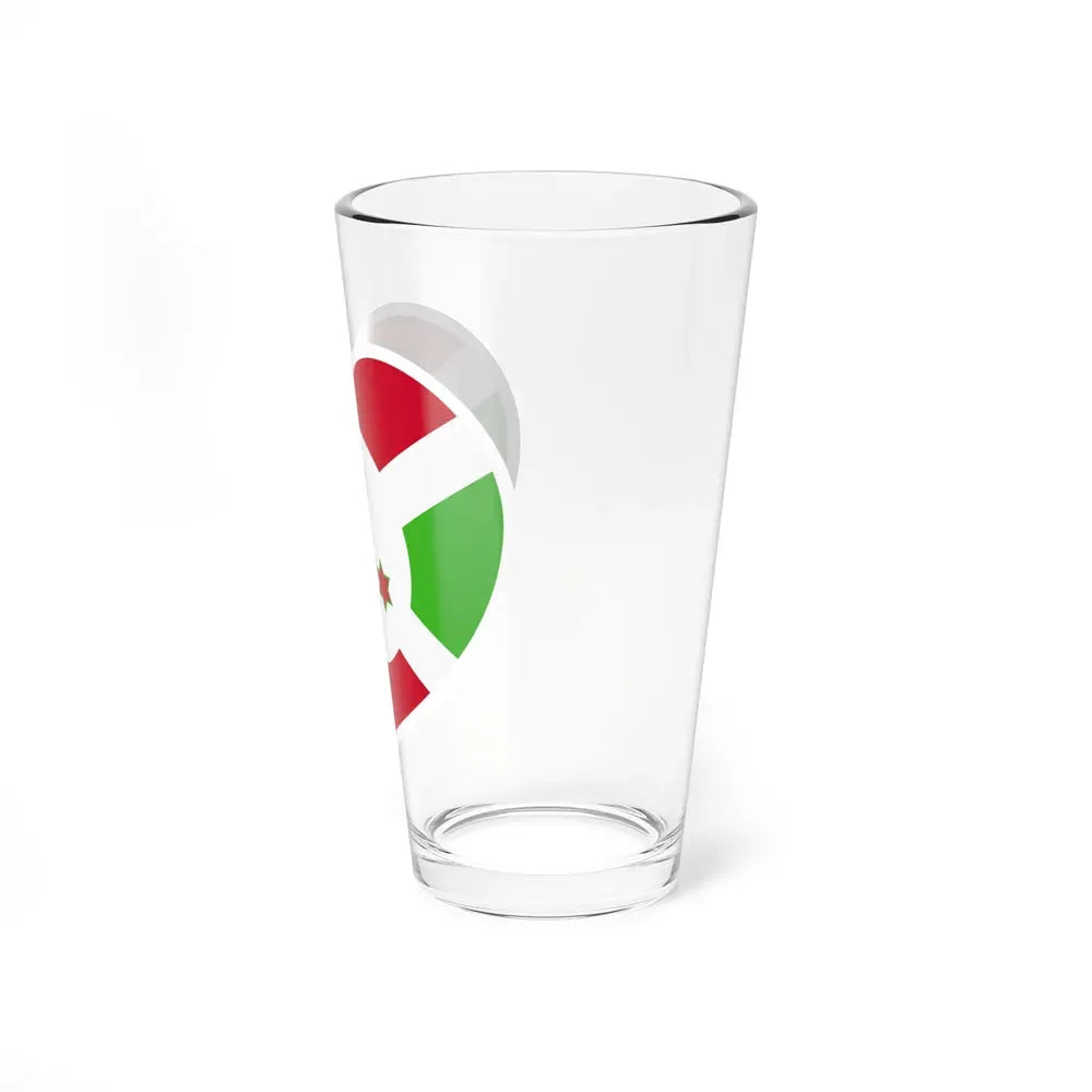 Heart Flag of Burundi - Pint Glass 16oz - Go Mug Yourself