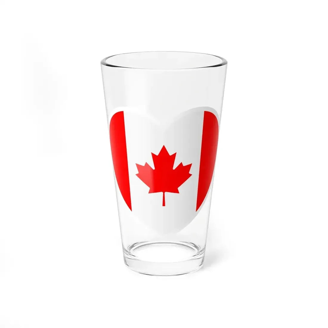 Heart Flag of Canada - Pint Glass 16oz 16oz - Go Mug Yourself