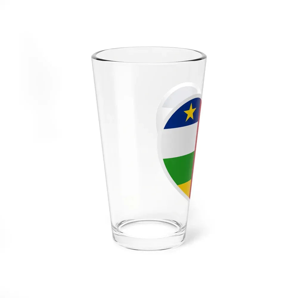 Heart Flag of Central African Republic - Pint Glass 16oz - Go Mug Yourself