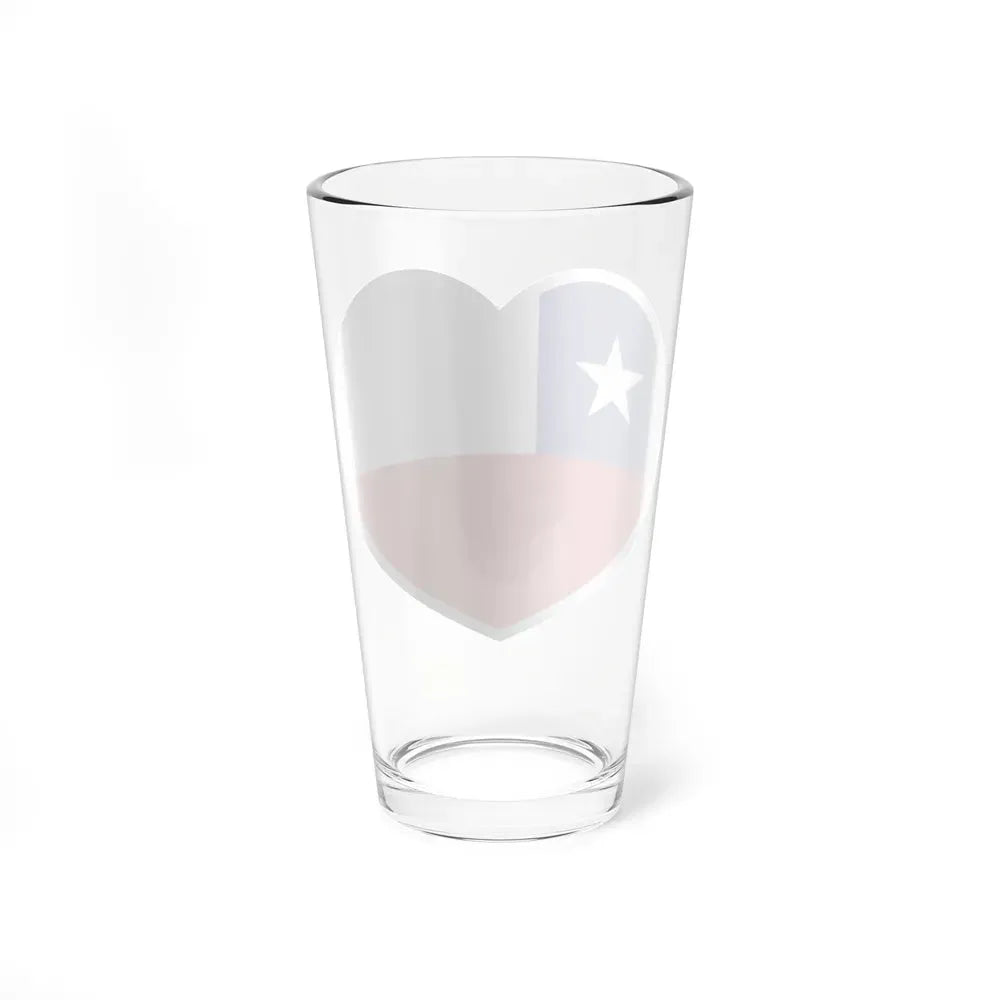 Heart Flag of Chile - Pint Glass 16oz - Go Mug Yourself