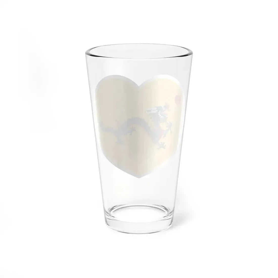 Heart Flag of China 1862-1912 - Pint Glass 16oz - Go Mug Yourself