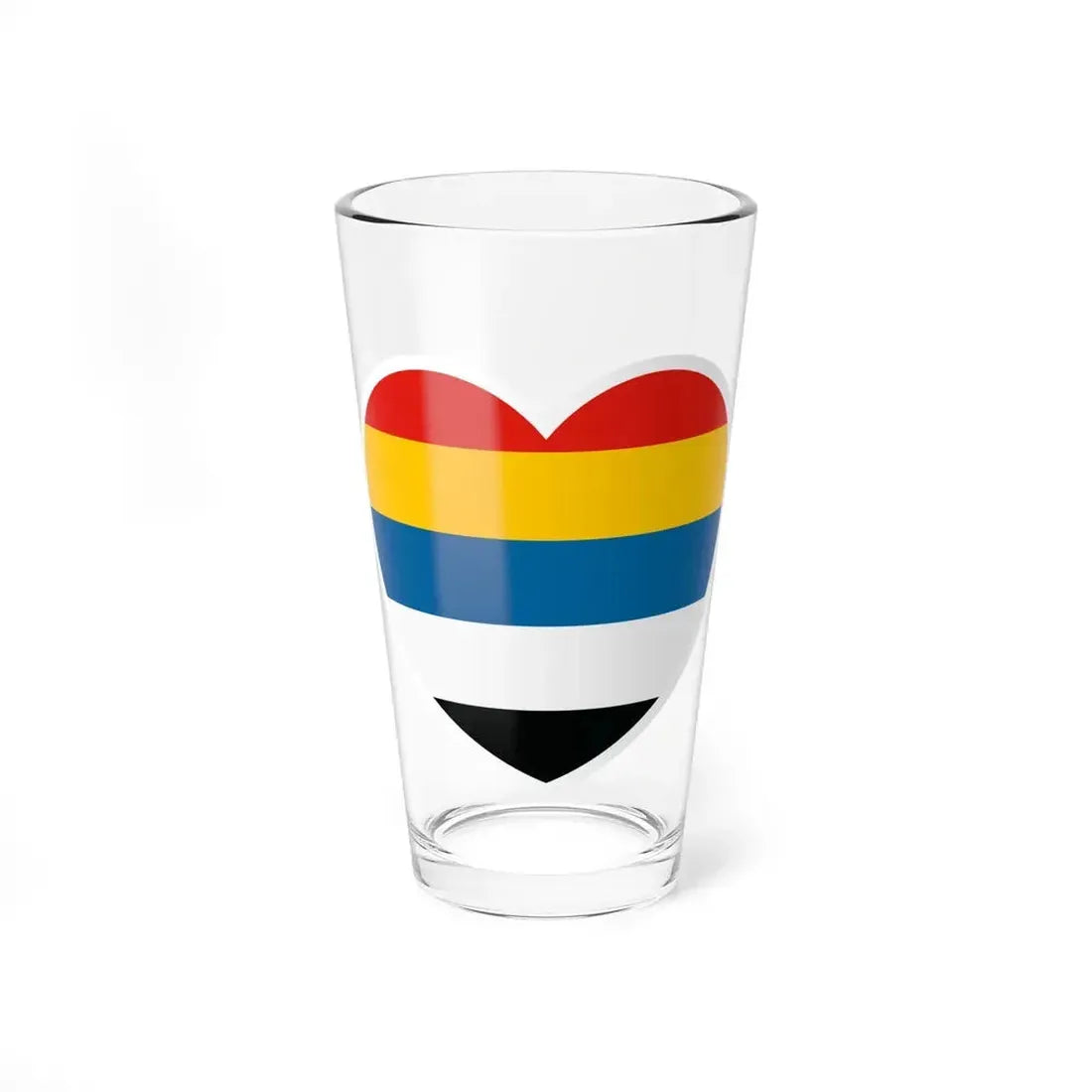 Heart Flag of China 1912-1928 - Pint Glass 16oz 16oz - Go Mug Yourself