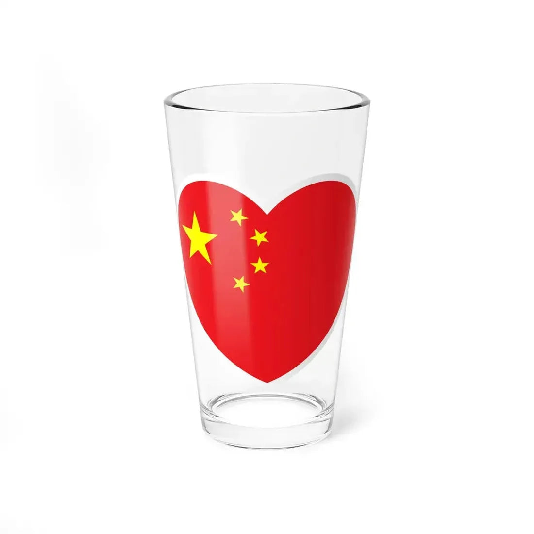 Heart Flag of China - Pint Glass 16oz 16oz - Go Mug Yourself