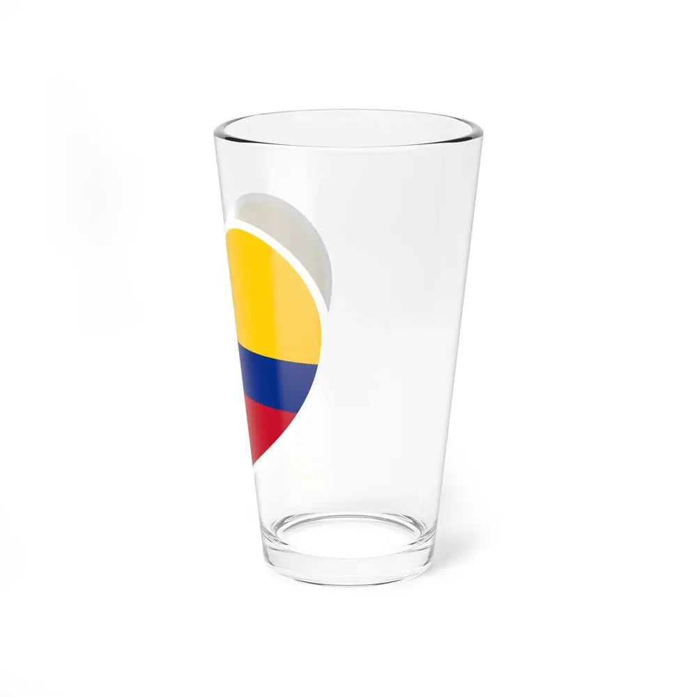Heart Flag of Colombia - Pint Glass 16oz - Go Mug Yourself