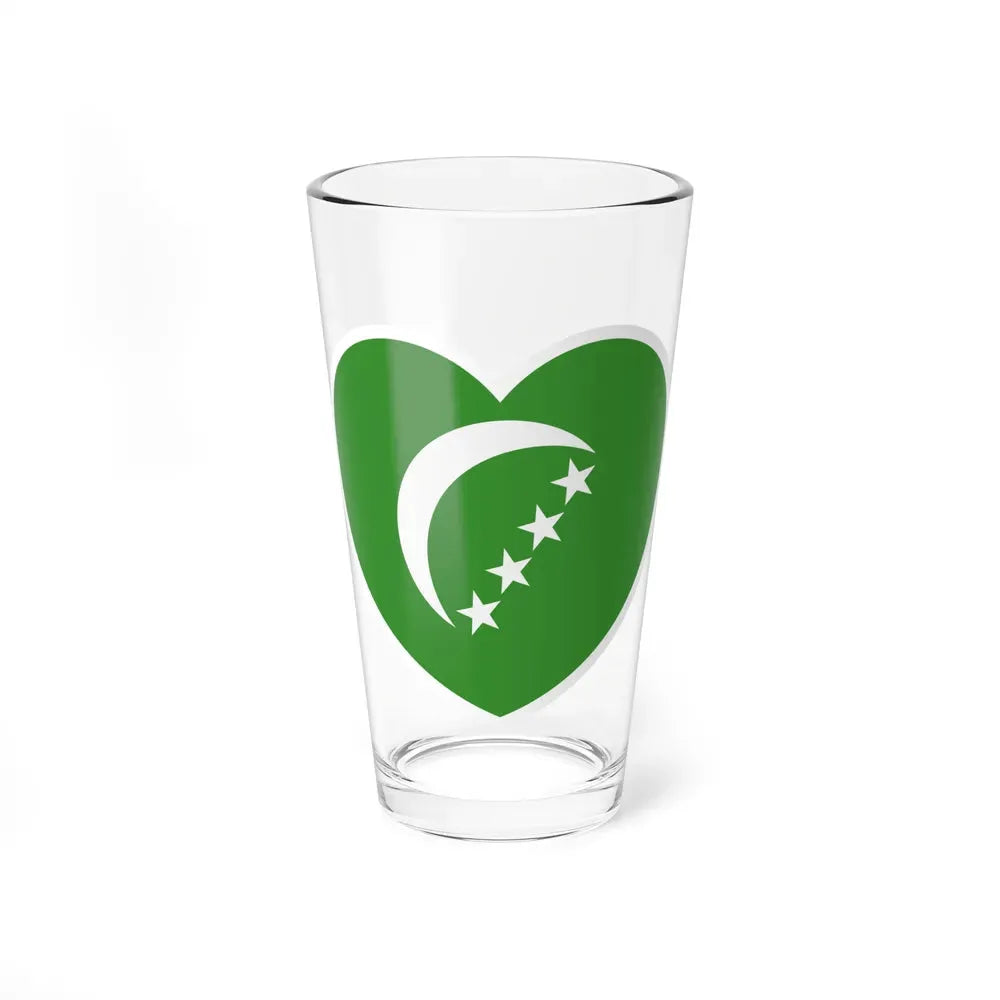 Heart Flag of Comoros 1978-1992 - Pint Glass 16oz 16oz - Go Mug Yourself
