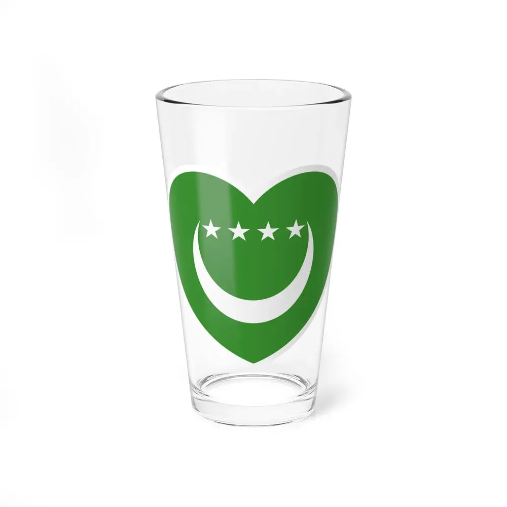 Heart Flag of Comoros 1992-1996 - Pint Glass 16oz 16oz - Go Mug Yourself