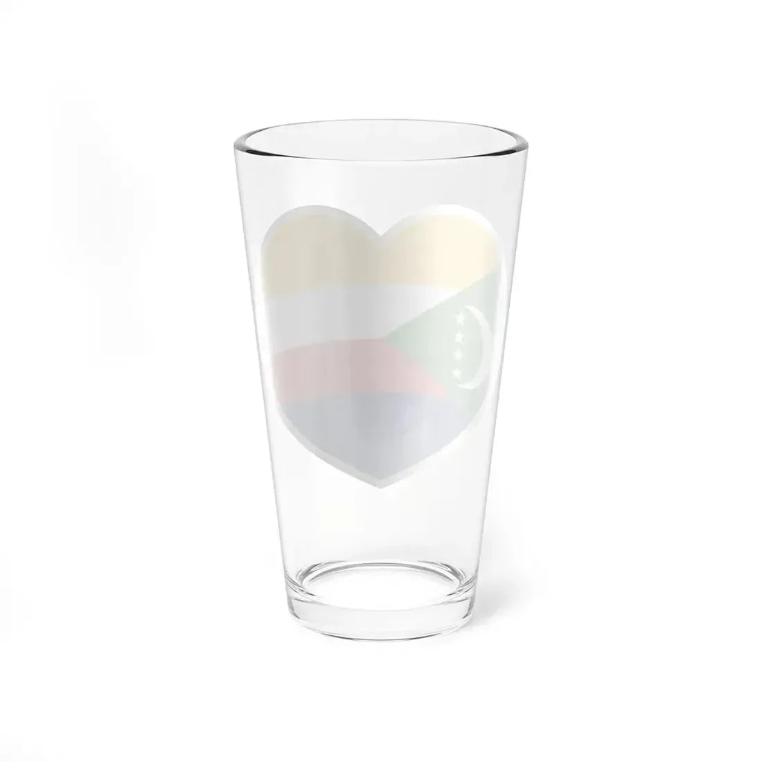 Heart Flag of Comoros - Pint Glass 16oz - Go Mug Yourself