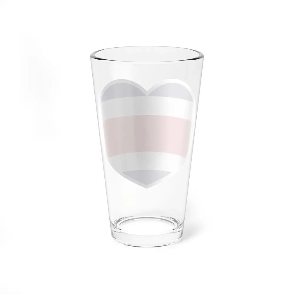 Heart Flag of Costa Rica - Pint Glass 16oz - Go Mug Yourself