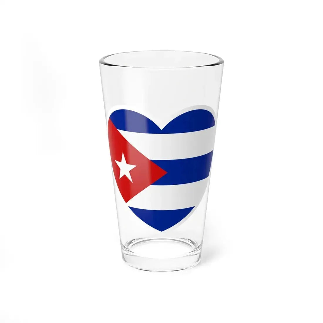 Heart Flag of Cuba - Pint Glass 16oz 16oz - Go Mug Yourself