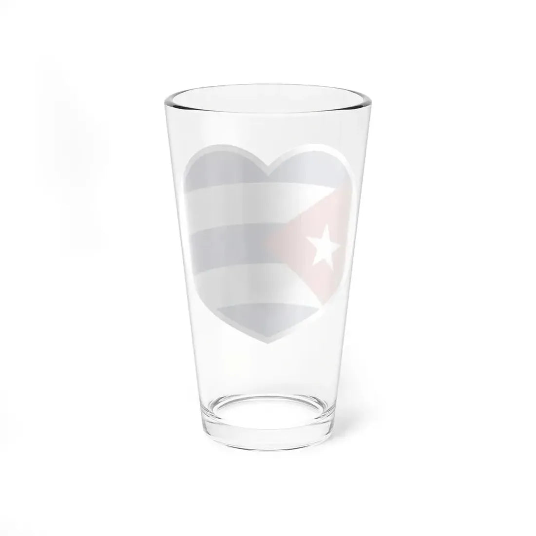 Heart Flag of Cuba - Pint Glass 16oz - Go Mug Yourself
