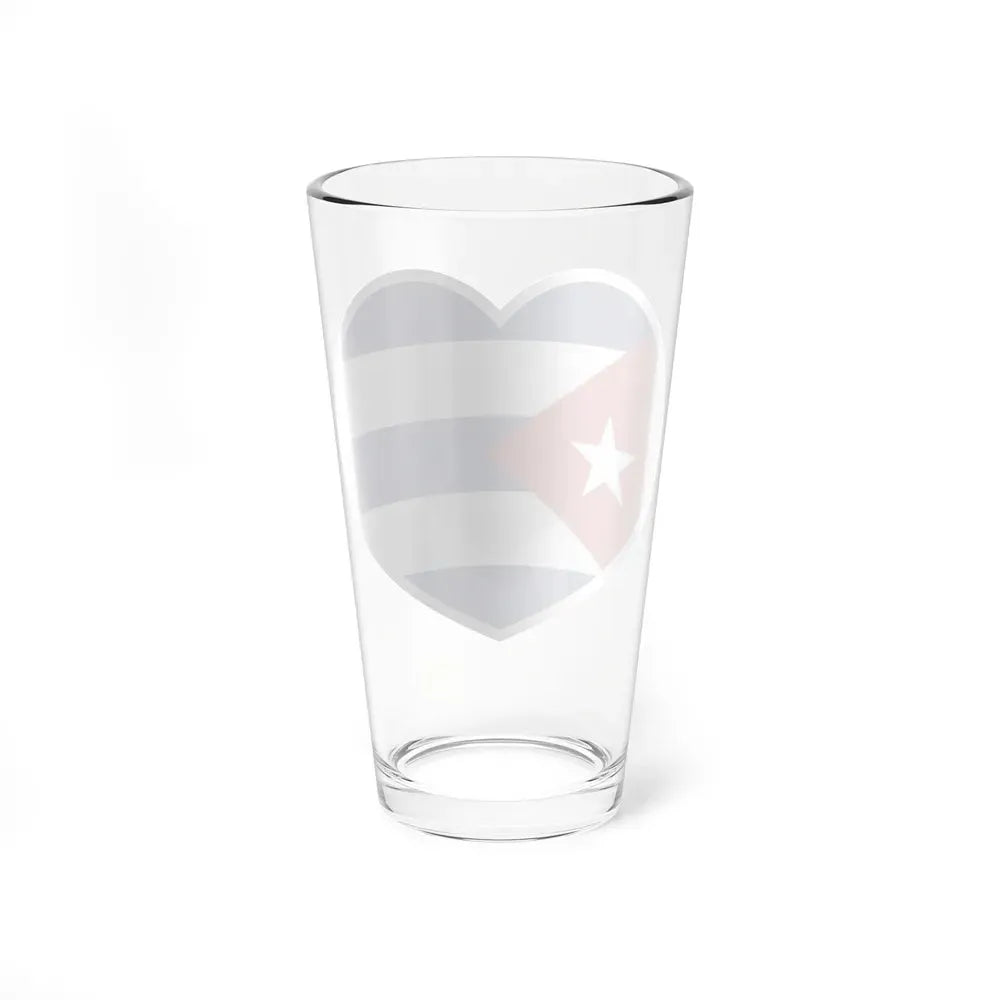Heart Flag of Cuba - Pint Glass 16oz - Go Mug Yourself