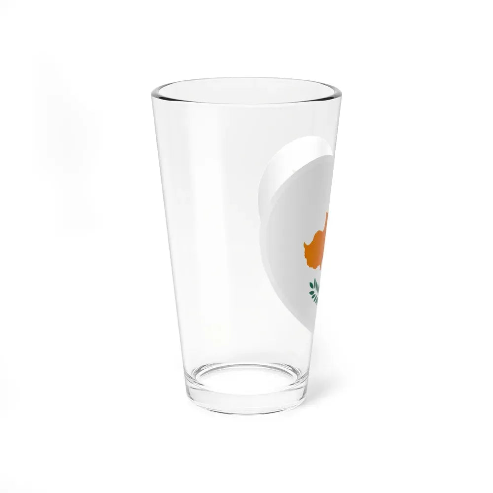 Heart Flag of Cyprus 1960-2006 - Pint Glass 16oz - Go Mug Yourself