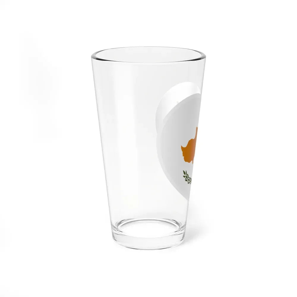 Heart Flag of Cyprus - Pint Glass 16oz - Go Mug Yourself
