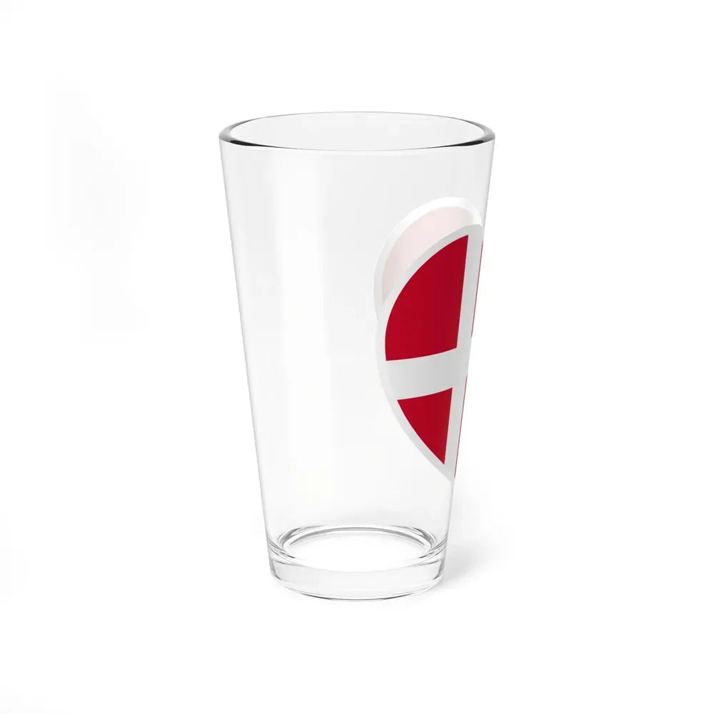 Heart Flag of Denmark - Pint Glass 16oz - Go Mug Yourself