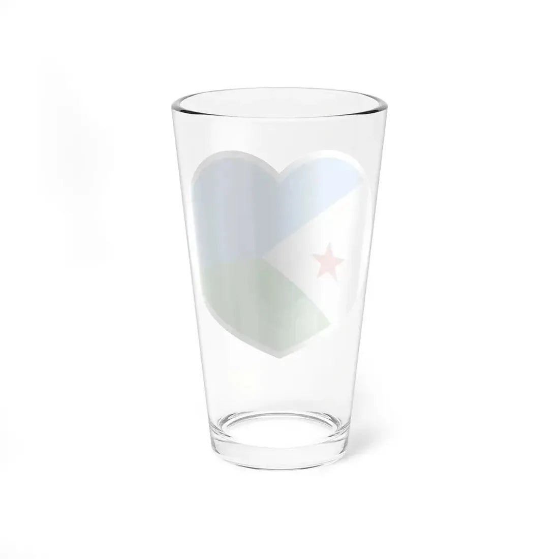 Heart Flag of Djibouti - Pint Glass 16oz - Go Mug Yourself
