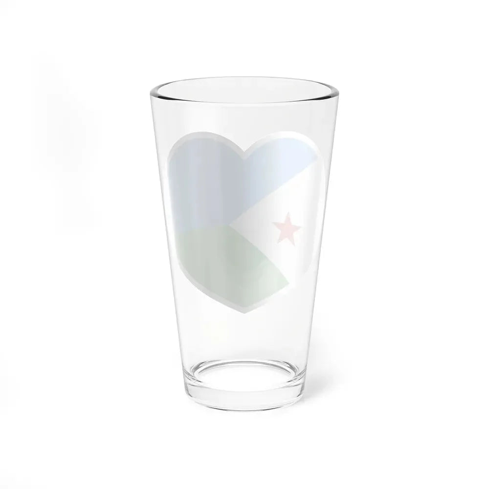 Heart Flag of Djibouti - Pint Glass 16oz - Go Mug Yourself