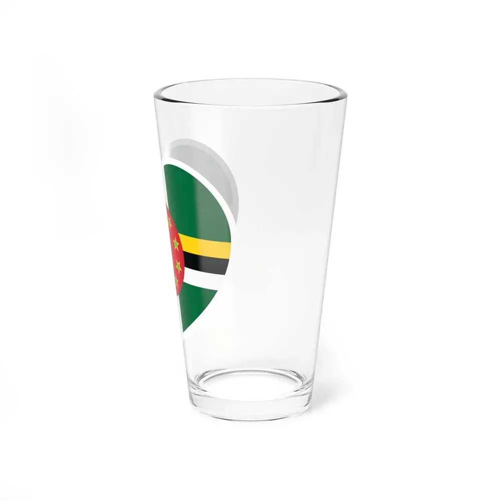 Heart Flag of Dominica 1981-1988 - Pint Glass 16oz - Go Mug Yourself