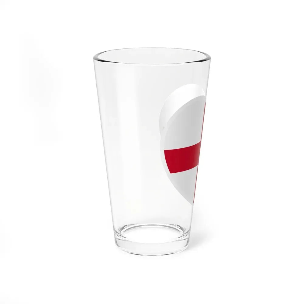 Heart Flag of England - Pint Glass 16oz - Go Mug Yourself