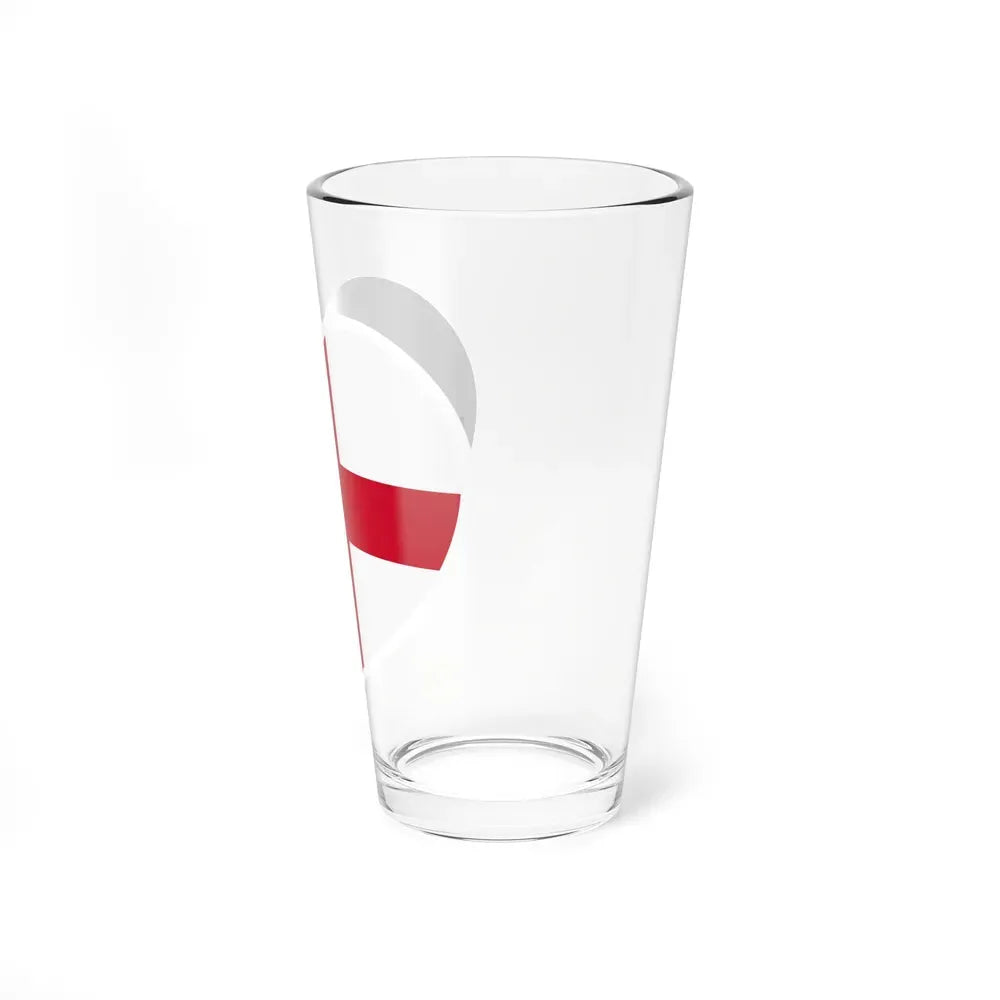 Heart Flag of England - Pint Glass 16oz - Go Mug Yourself