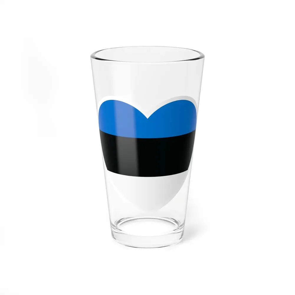 Heart Flag of Estonia - Pint Glass 16oz 16oz - Go Mug Yourself
