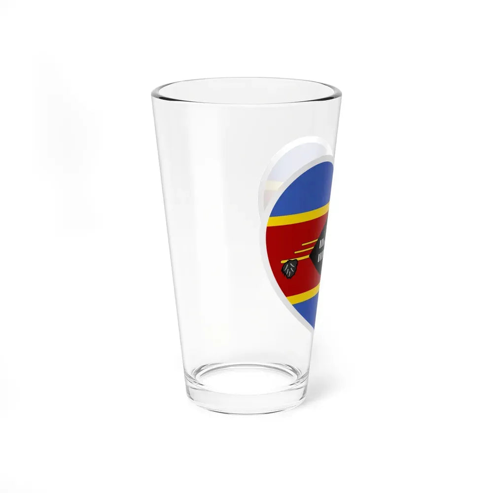 Heart Flag of Eswatini - Pint Glass 16oz - Go Mug Yourself