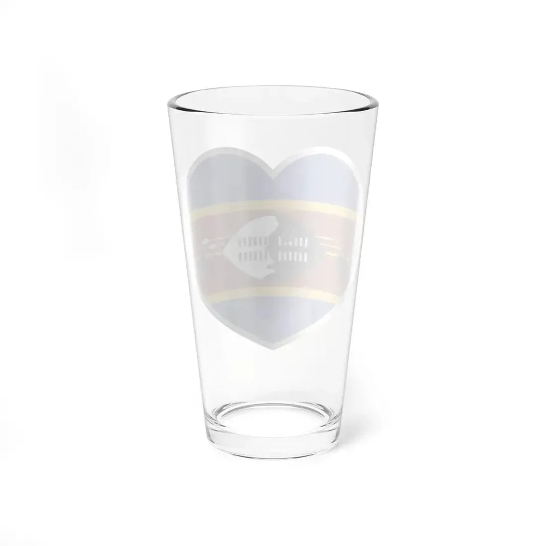 Heart Flag of Eswatini - Pint Glass 16oz - Go Mug Yourself