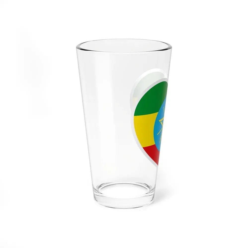 Heart Flag of Ethiopia 1996-2009 - Pint Glass 16oz - Go Mug Yourself