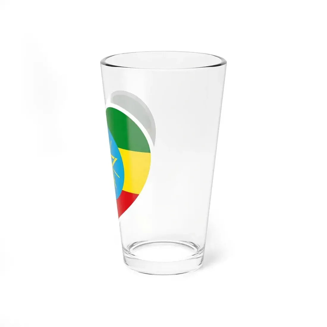 Heart Flag of Ethiopia 1996-2009 - Pint Glass 16oz - Go Mug Yourself