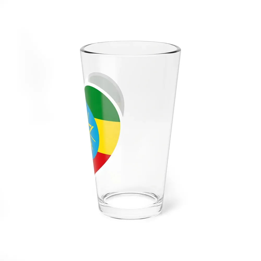 Heart Flag of Ethiopia 1996-2009 - Pint Glass 16oz - Go Mug Yourself
