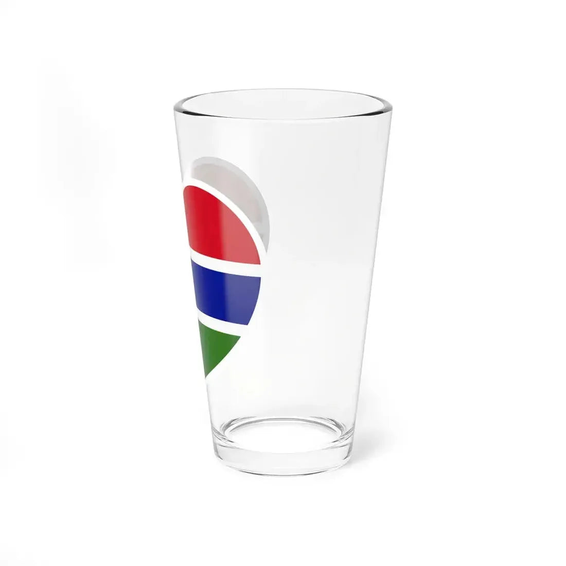 Heart Flag of Gambia - Pint Glass 16oz - Go Mug Yourself