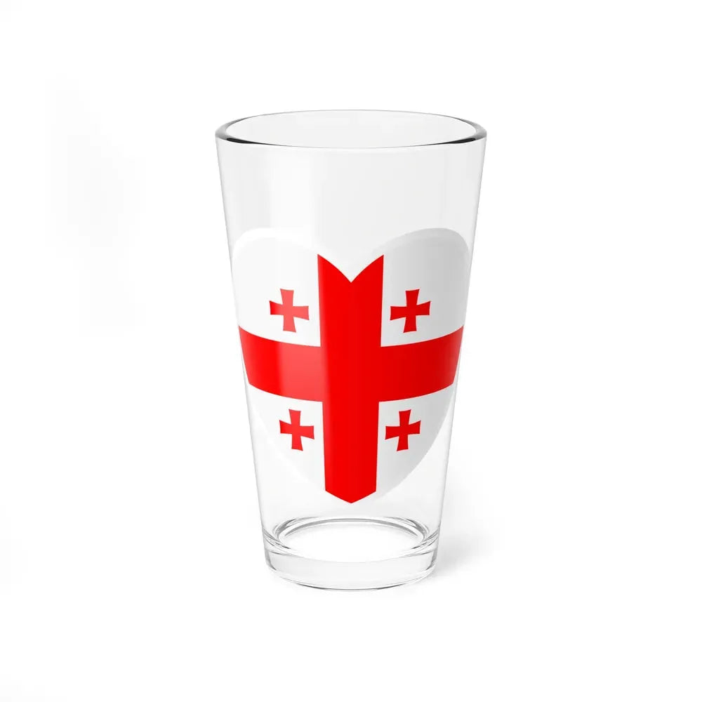Heart Flag of Georgia - Pint Glass 16oz 16oz - Go Mug Yourself