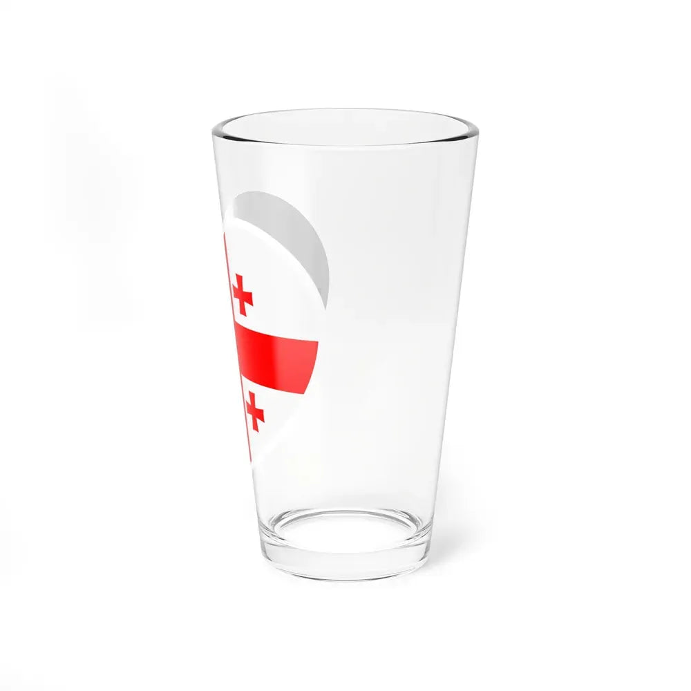 Heart Flag of Georgia - Pint Glass 16oz - Go Mug Yourself