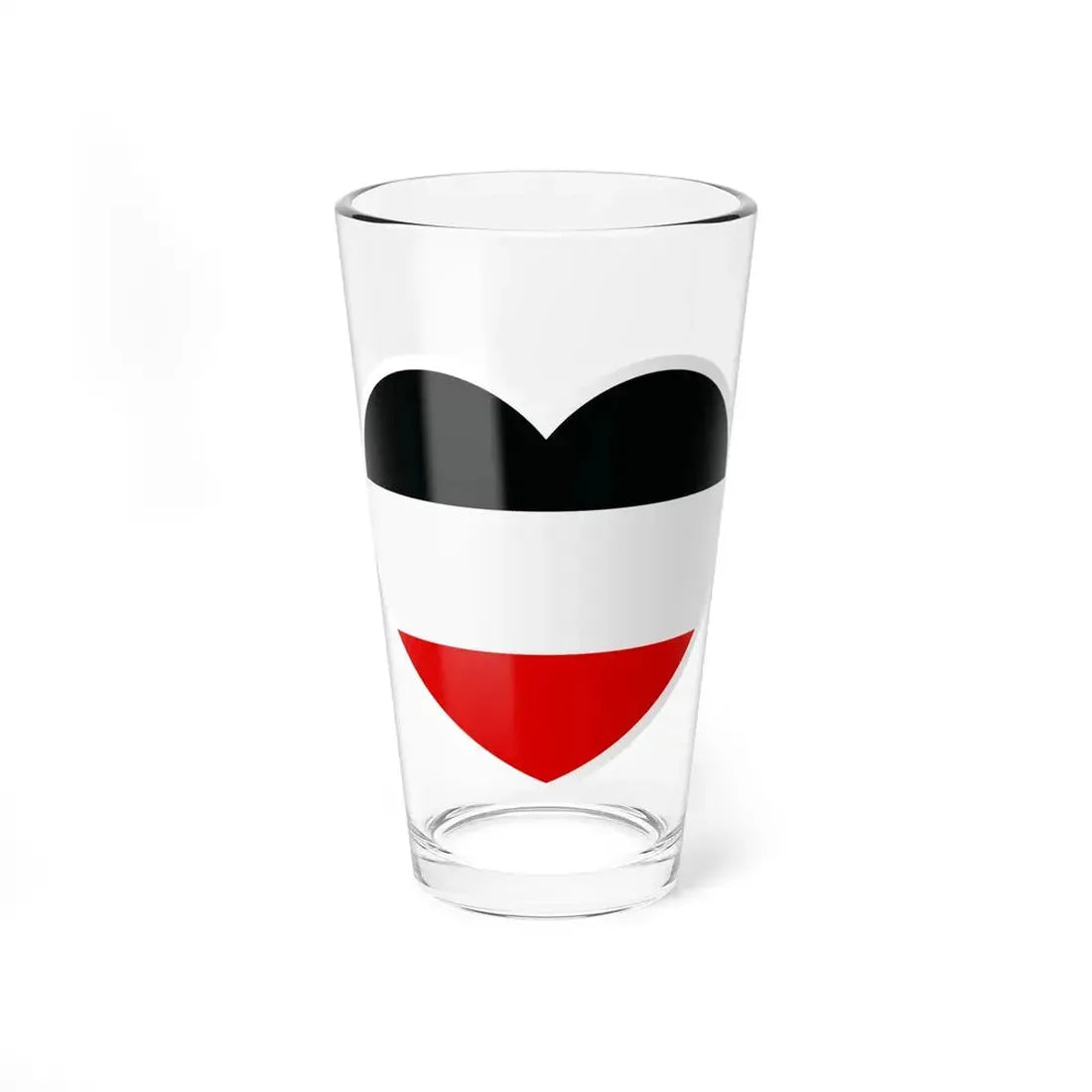 Heart Flag of Germany 1867-1918 - Pint Glass 16oz 16oz - Go Mug Yourself