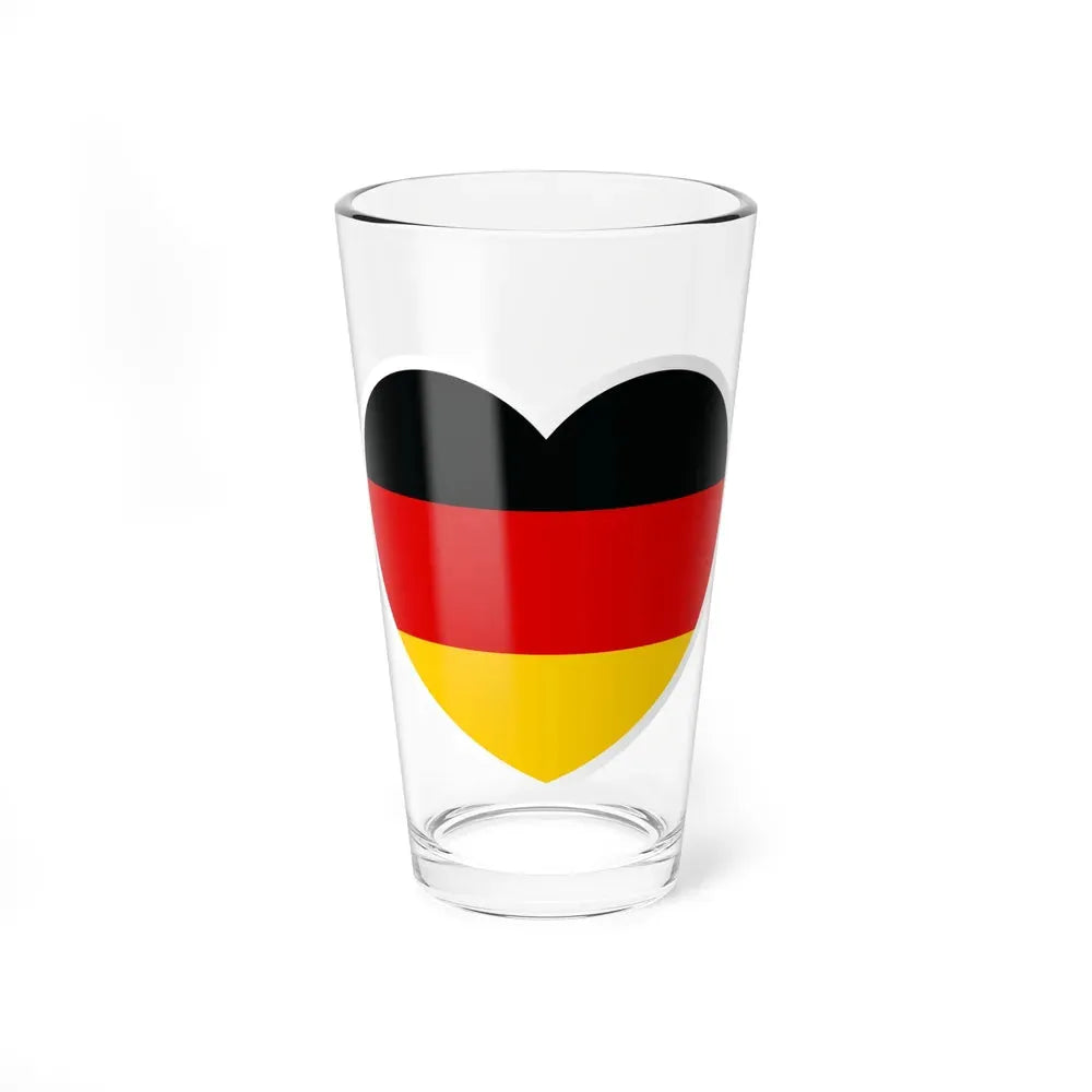 Heart Flag of Germany - Pint Glass 16oz 16oz - Go Mug Yourself