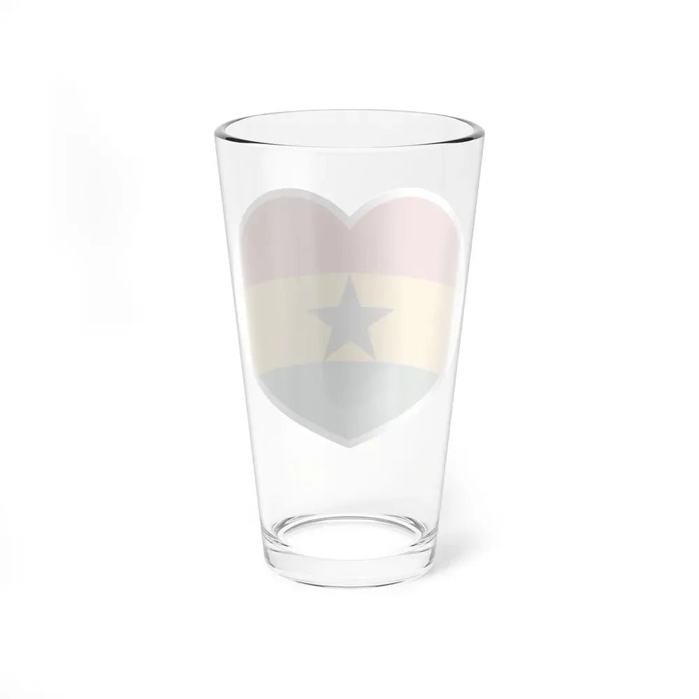 Heart Flag of Ghana - Pint Glass 16oz - Go Mug Yourself