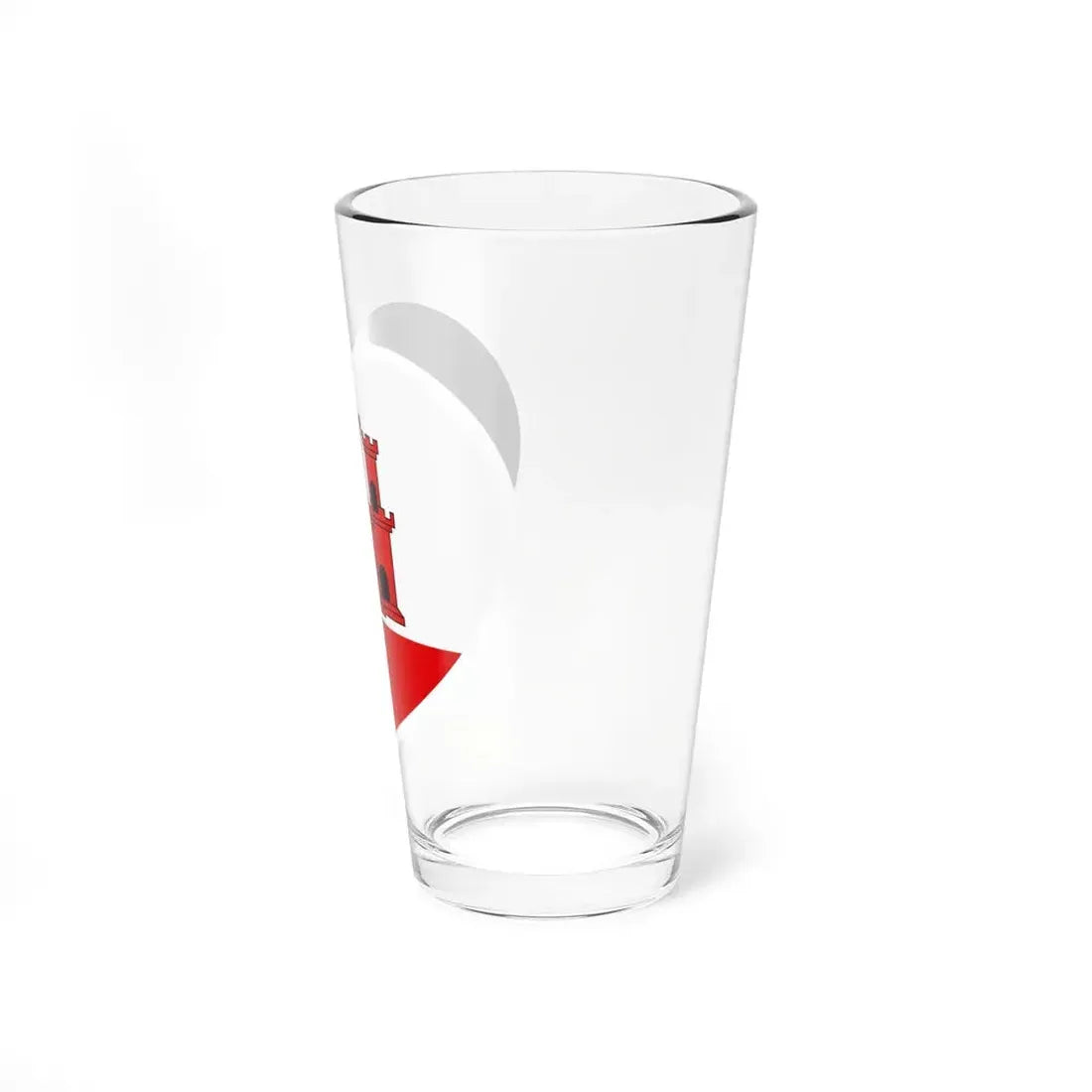 Heart Flag of Gibraltar - Pint Glass 16oz - Go Mug Yourself