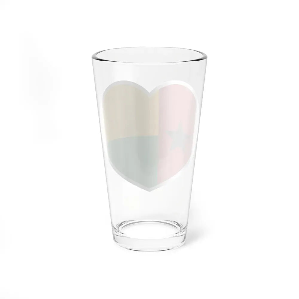 Heart Flag of Guinea-Bissau - Pint Glass 16oz - Go Mug Yourself
