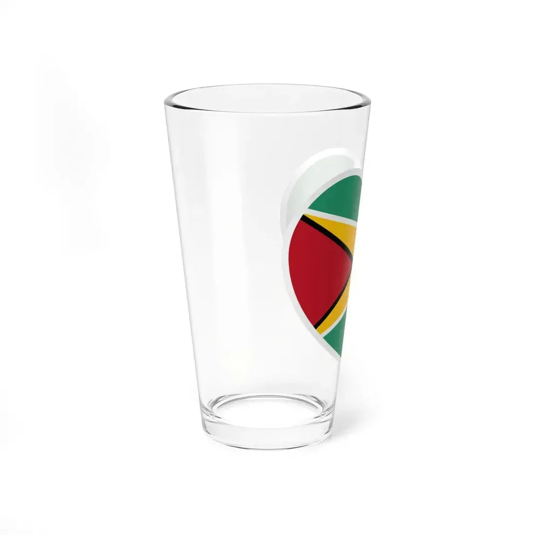 Heart Flag of Guyana - Pint Glass 16oz - Go Mug Yourself