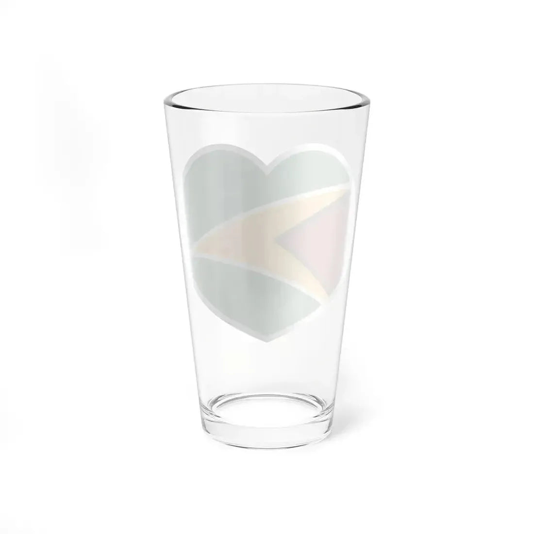 Heart Flag of Guyana - Pint Glass 16oz - Go Mug Yourself