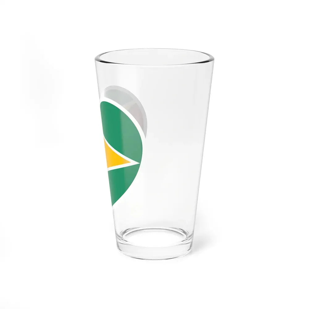 Heart Flag of Guyana - Pint Glass 16oz - Go Mug Yourself
