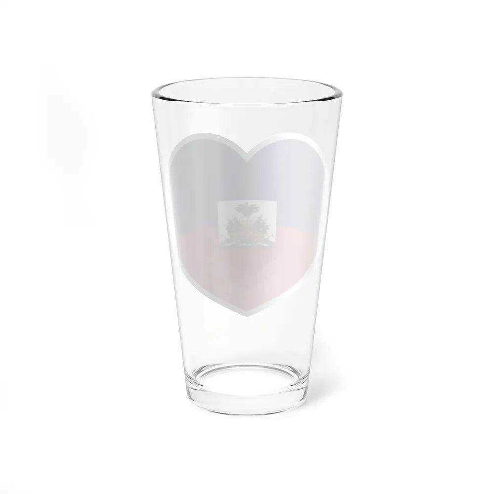 Heart Flag of Haiti - Pint Glass 16oz - Go Mug Yourself