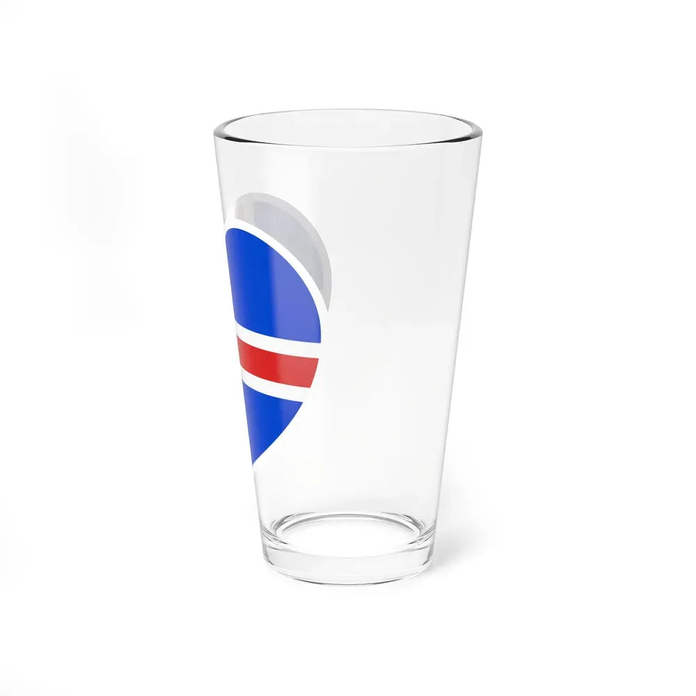 Heart Flag of Iceland 1918-1944 - Pint Glass 16oz - Go Mug Yourself