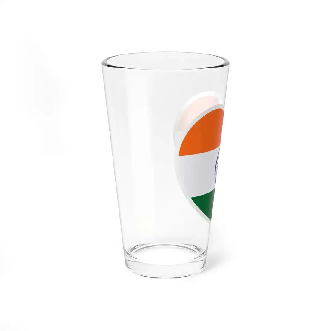 Heart Flag of India - Pint Glass 16oz - Go Mug Yourself