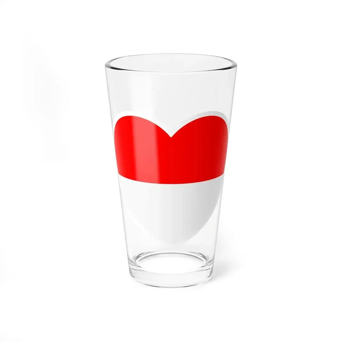 Heart Flag of Indonesia - Pint Glass 16oz 16oz - Go Mug Yourself