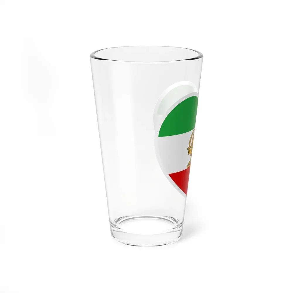 Heart Flag of Iran 1964-1980 - Pint Glass 16oz - Go Mug Yourself