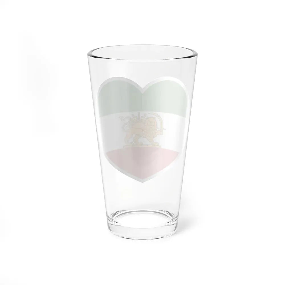 Heart Flag of Iran 1964-1980 - Pint Glass 16oz - Go Mug Yourself