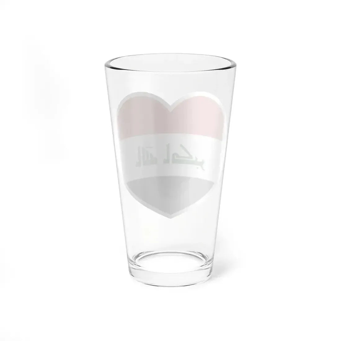 Heart Flag of Iraq - Pint Glass 16oz - Go Mug Yourself