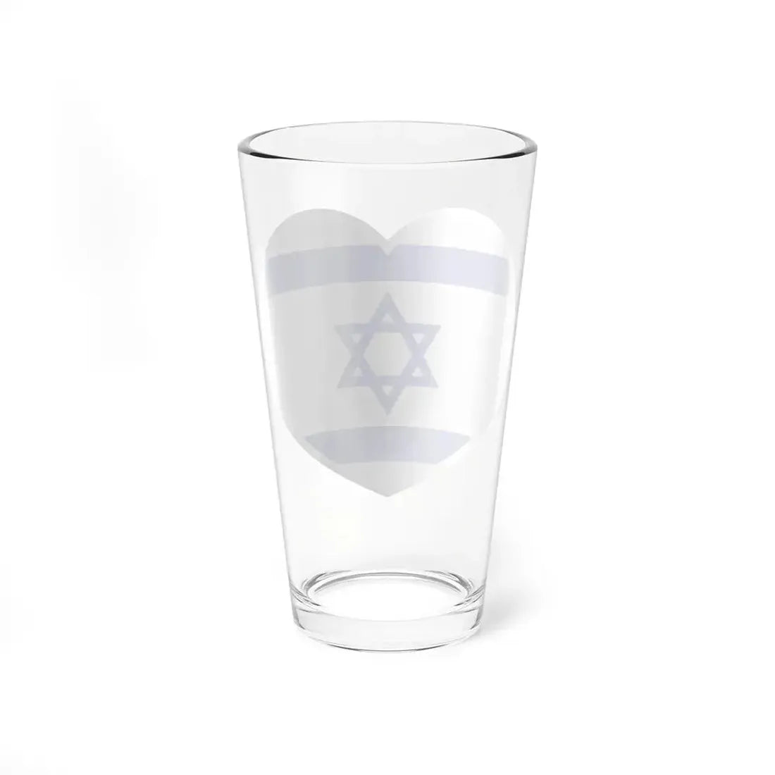 Heart Flag of Israel - Pint Glass 16oz - Go Mug Yourself