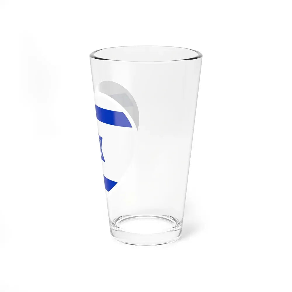 Heart Flag of Israel - Pint Glass 16oz - Go Mug Yourself